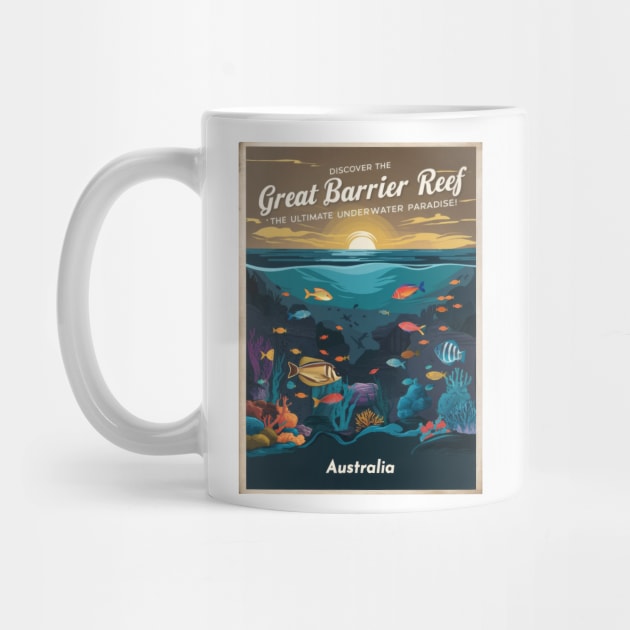 Retro Vintage Great Barrier Reef Adventure by POD24